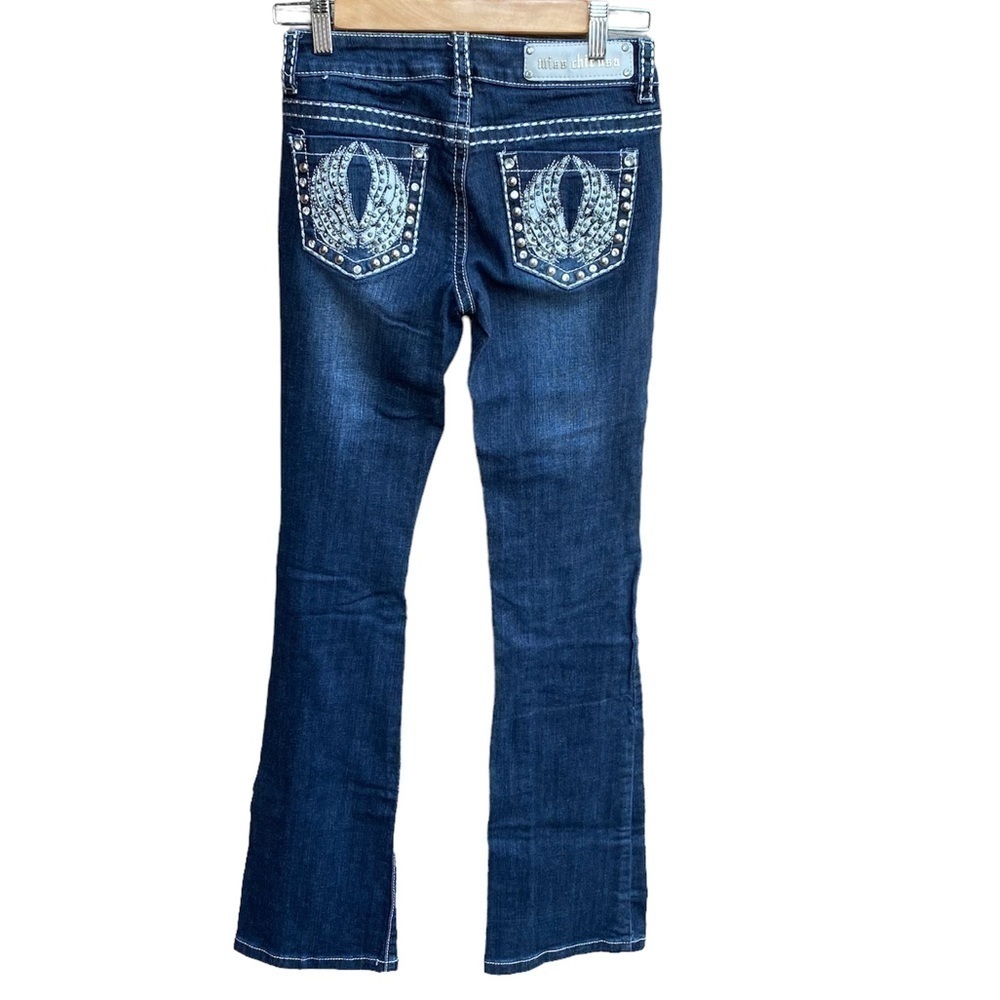 Angel Wings Miss Chic USA size 1 Blue Jeans low rise boot cut